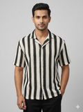 Calvin Klein (White And Black)Half Shirt