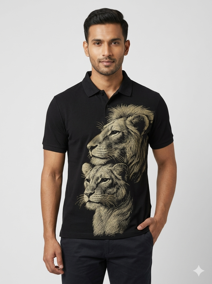 Tiger Stone T Shirt(Black)