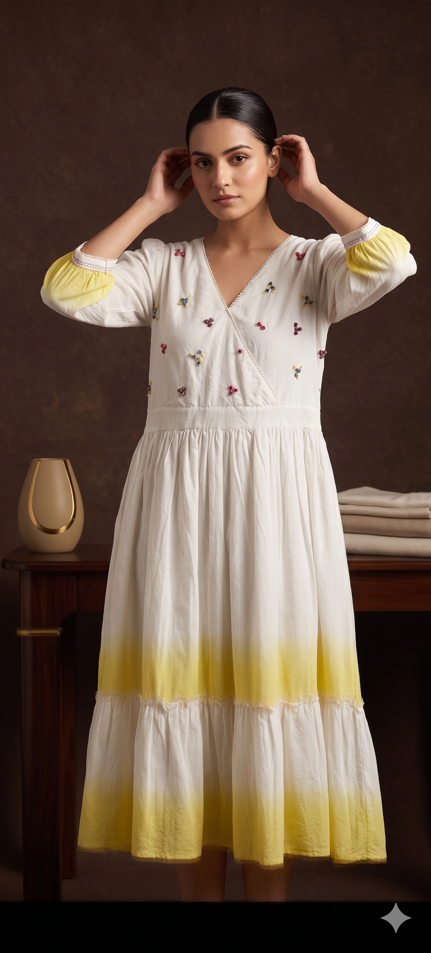 Turquois Top White