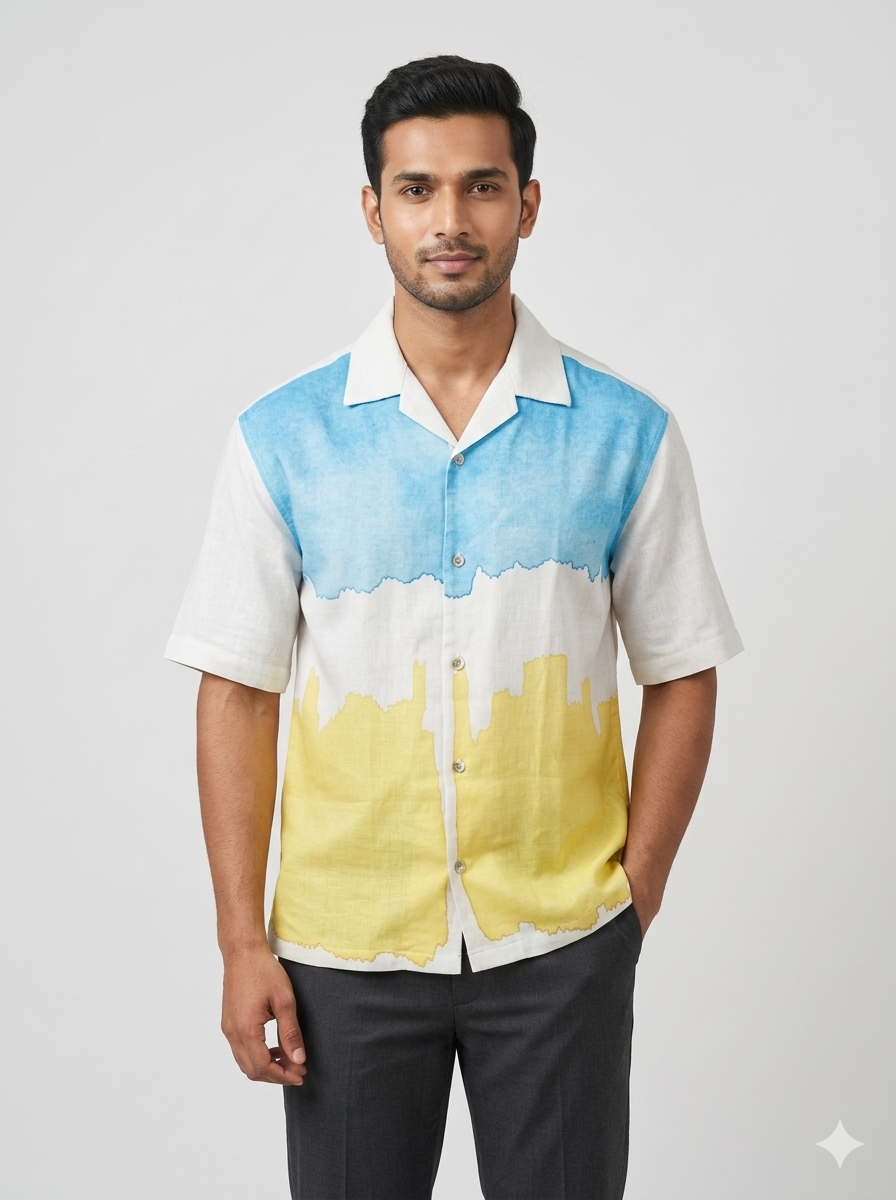 Party Wear Shirt Blue