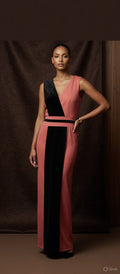 Single Piece Dress (Pink&Black)